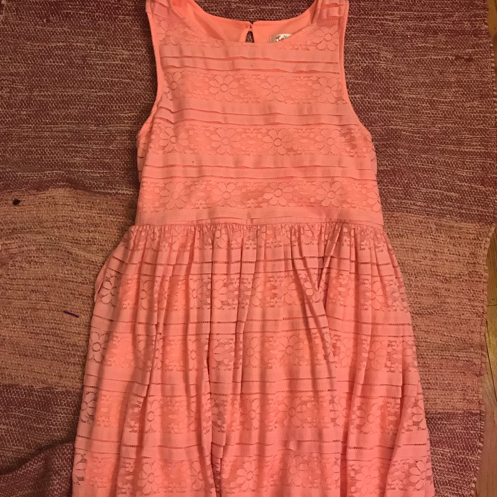 A pink causal girls dress